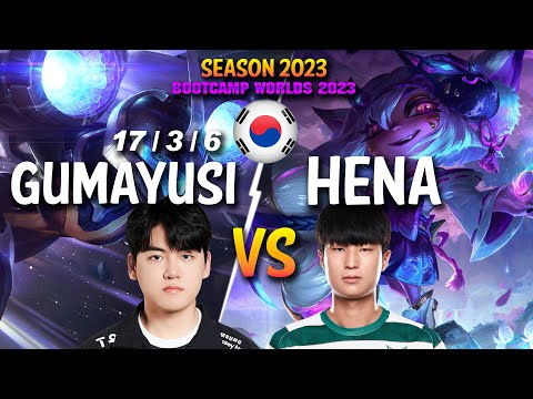 T1 Gumayusi vs BRO Hena - Gumayusi KAI'SA vs Hena TRISTANA ADC - Patch 13.20 KR Ranked