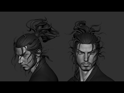 |Zbrush Timelapse| Musashi Miyamoto 3D Sketch