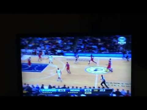 David west hits leaning 3 pointer at buzzer vs clippers