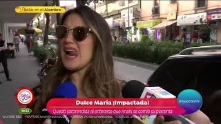 Así reaccionó Dulce María sobre la placenta que se comió Anahí | Sale el Sol