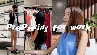PREPARING FOR FIRST DAY OF WORK IN SINGAPORE (👔corporate life) [VLOG]