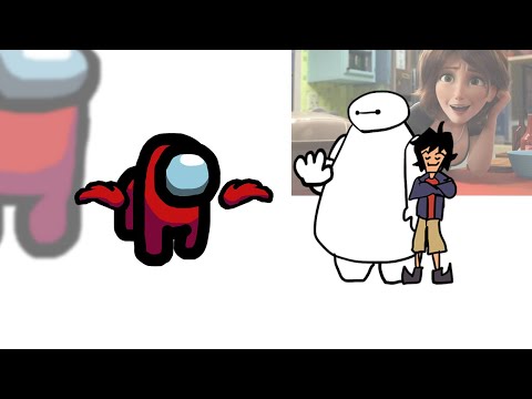 Mini Crewmate Kills Big Hero 6 Characters | Among Us