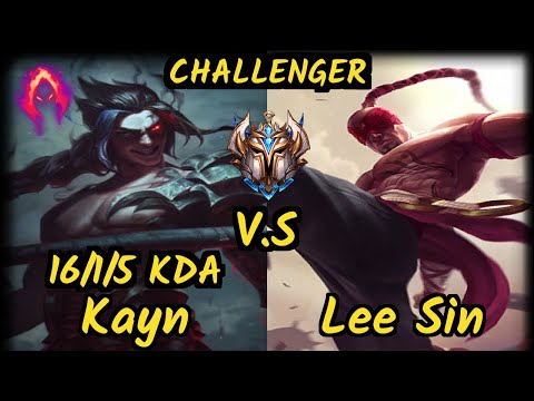 GOG Pride (KAYN) vs LEE SIN - 16/1/5 KDA JUNGLE CHALLENGER GAMEPLAY - EUW