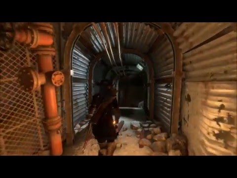 Rise of Tomb Raider Get Past the Water Barrier with Fire Bottles to the Red Mine