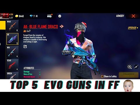 TOP 5 BEST EVO GUN IN FREEFIRE 🤩