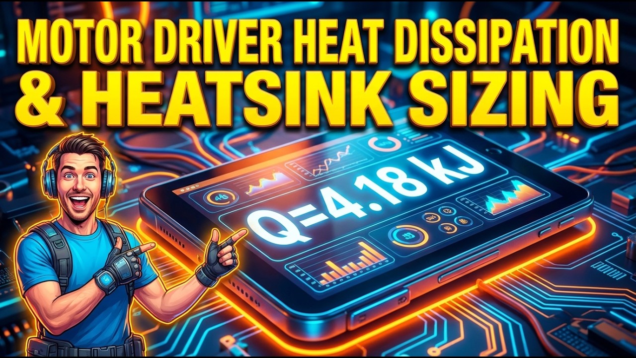 Motor Driver Heat Dissipation & Heatsink Sizing Interactive Calculator