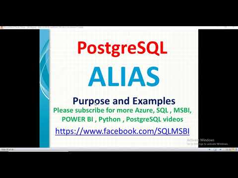 Postgresql Tutorials | Alias in postgresql | postgresql alias advantages disadvantages