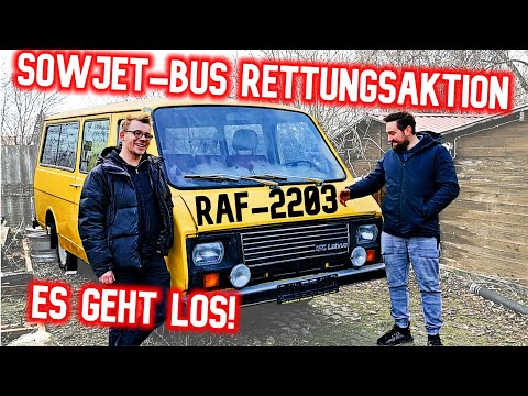 Wir retten diesen Sowjet-Bus! Ersatzteile für den RAF-2203 in der Ukraine gekauft.