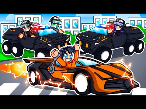 PRISONER CAR SPEEDRUNNER vs SWAT OFFICER HUNTERS In DRIVING EMPIRE! (Roblox)