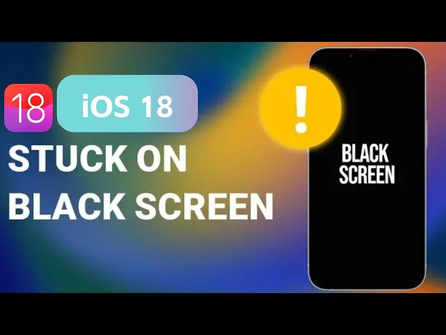 iphone stuck on black screen