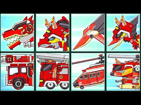 Dino Robot Battle Arena: Firefighters | Eftsei Gaming