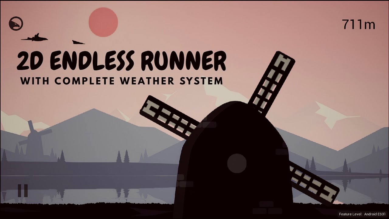 2D Endless Runner: With complete weather system for Unreal Engine