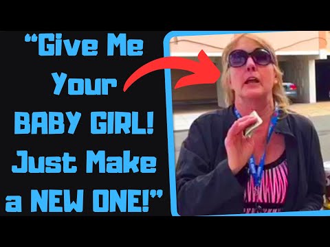 r/EntitledPeople - Psycho Karen Granny Demands My New Baby! Threatens to SUE ME!