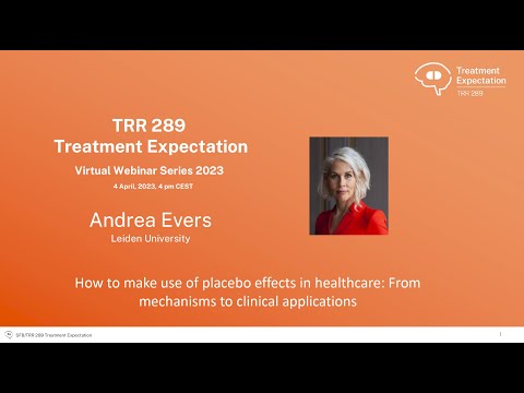 Webinar: Andrea Evers - How to make use of placebo effects in healthcare