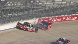 Nascar Truck Series 2016 Dover Abreu and Rhodes Crash