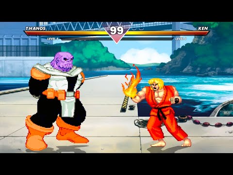 THANOS VS RYU AND KEN 💥 HIGH LEVEL EPIC FIGHT!