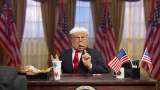 TRUMP'S MESSAGE TO SPITTING IMAGE