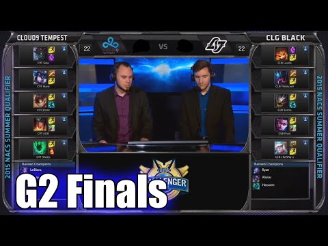 CLG Black (w/ Scarra) vs Cloud9 Tempest | Game 2 Finals S5 NA CS Summer 2015 Qualifiers | CLB vs C9T