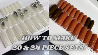 HOW TO MAKE 20 / 24 PIECE PRESS ON NAIL SETS | NAILZ BY DOM.