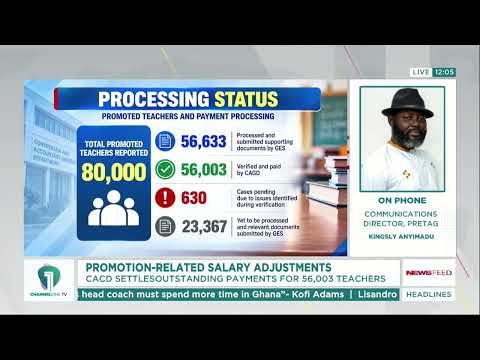 56,003 GES Teachers Receive Promotion Arrears and Salary Adjustments