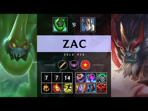Zac Mid vs Galio - VN Master Patch 25.10