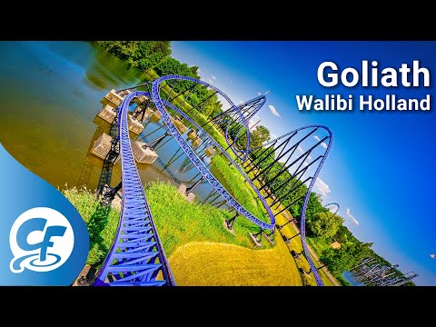 Goliath front seat on-ride 5K POV @60fps Walibi Holland
