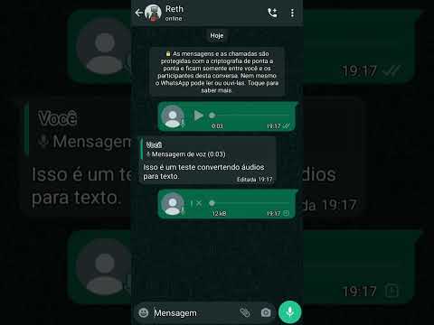 Conversão de áudios para texto no WhatsApp