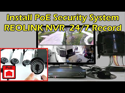 How To Install Home Security Camera System 24/7 Recording NVR REOLINK