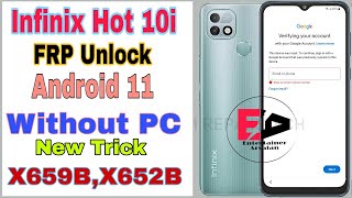 INFINIX HOT 10i (PR652B) ANDROID 11 FRP LOCK GOOGLE ACCOUNT BYPASS WITHOUT PC 100% WORK