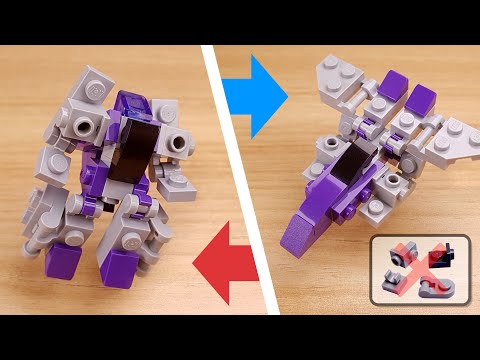 Easy to build fighter jet transformer - Violet Martin (using only 30 easy bricks)