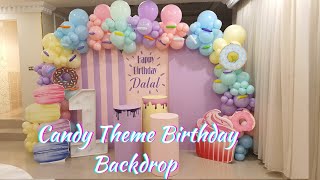 Candy Theme Birthday Backdrop 2022 / Candy Balloon Garlend