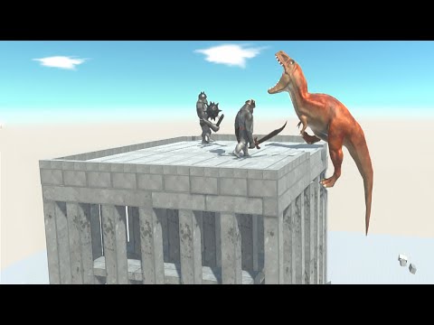 APE BROTHERS Fighting on Unfinished Building - Animal Revolt Battle Simulator