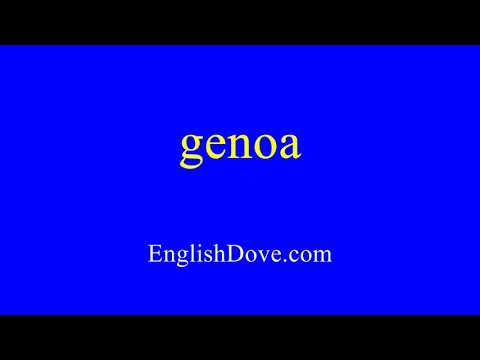 How to pronounce genoa in American English