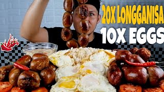LONGSILOG | 20x LONGGANISA, 10x EGGS & SINANGAG MUKBANG | MUKBANG PHILIPPINES | @daexperience139