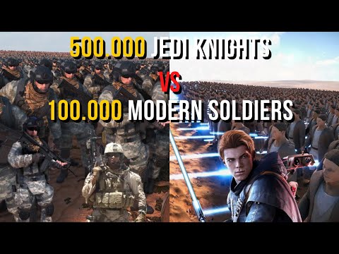500.000 Jedi Knights vs 100.000 Modern Soldiers - Ultimate Epic Battle Simulator 2 - UEBS 2