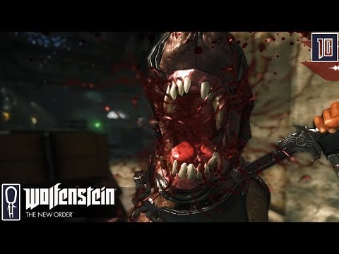 CATACOMBS - Let's Play Wolfenstein The New Order [BLIND] - Part 10 - Gameplay Walkthrough