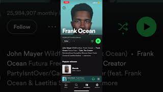 nostalgia, ULTRA is hidden on spotify? #frankocean #blonded #oddfuture