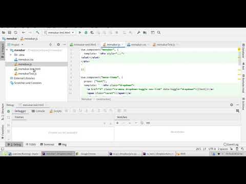 Html, css, js: Make desktop app like menubar with bootstrap and vue