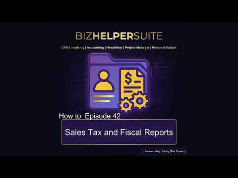 Sales Tax / Fiscal Reports