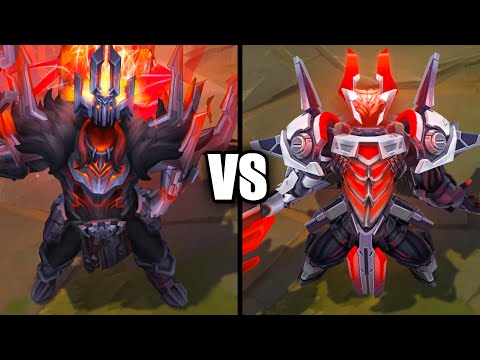 Sahn Uzal Mordekaiser vs PROJECT Mordekaiser Skins Comparison (League of Legends)
