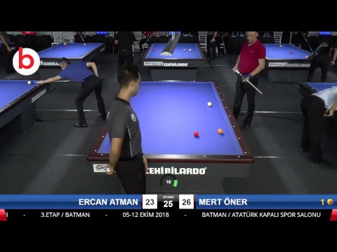 ERCAN ATMAN & MERT ÖNER Bilardo Maçı - 2018 ERKEKLER 3.ETAP-3.TUR