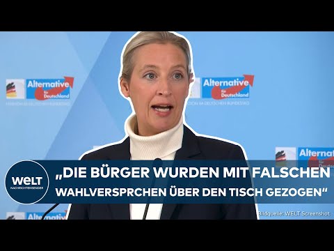 KOALITION: Alice Weidel sieht "Kapitulationsurkunde"! Wähler wurden laut AfD-Chefin belogen