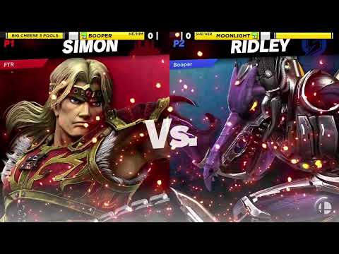 Big Cheese 3 SSBU: Moonlight vs Boozer (Simon vs Ridley) - Pool Wave A
