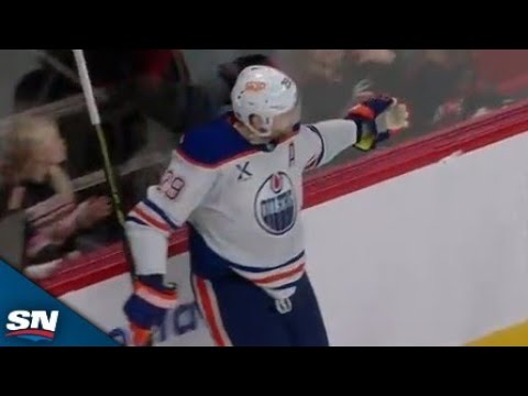 Oilers' Leon Draisaitl Snipes OT Winner Against Hurricanes Off Slick Drop Pass From Connor McDavid