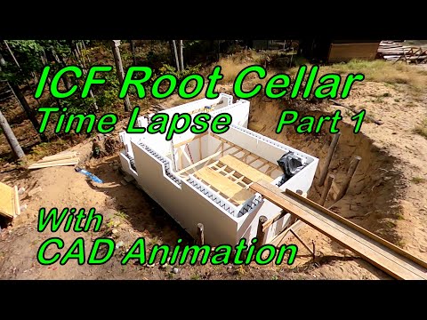 ICF Root Cellar Build Time Lapse Part 1