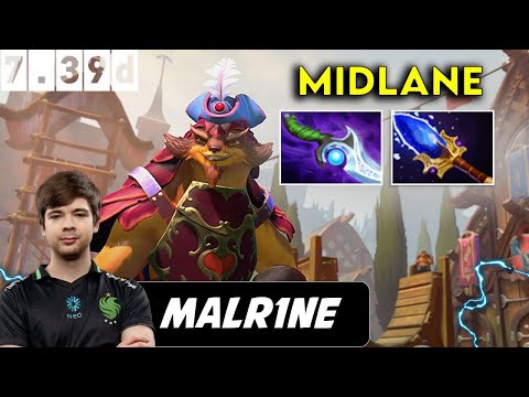 Malr1ne Pangolier Midlane - TI14 2025 Dota 2 patch 7.39d Pro player Gameplay