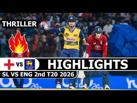 Sri Lanka Vs England 2nd T20 Match Highlights 2026 | Sl Vs Eng