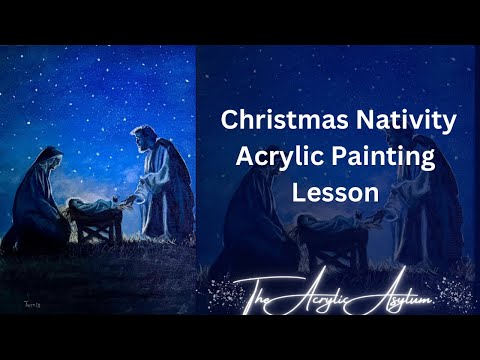 Christmas Nativity Acrylic Painting Lesson