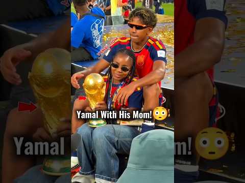Yamal Celebration with his Mom & Brother!😳#shorts #football #lamineyamal #worldcup #champions #spain