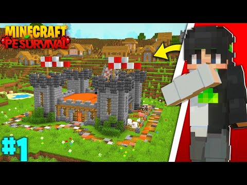 Minecraft PE Survival Series Ep 1 in 1.21 🔥 | Made OP Survival Base & Armour